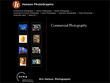 Tablet Screenshot of hansonphotographic.com